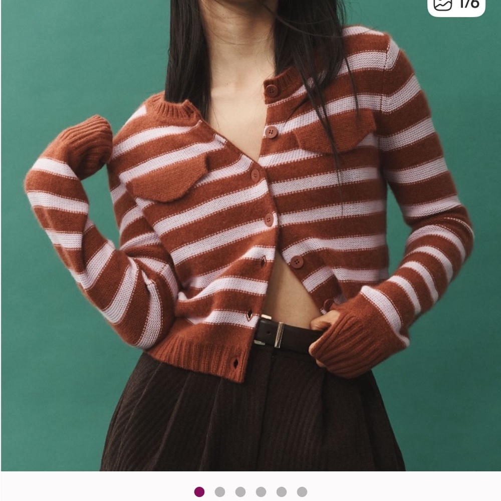 Anthropologie Maeve Cashmere cropped cardigan Sweater